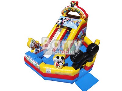 Cheap Commercial Kids Mickey Mouse Big Inflatable Water Slides For Sale BY-WS-008